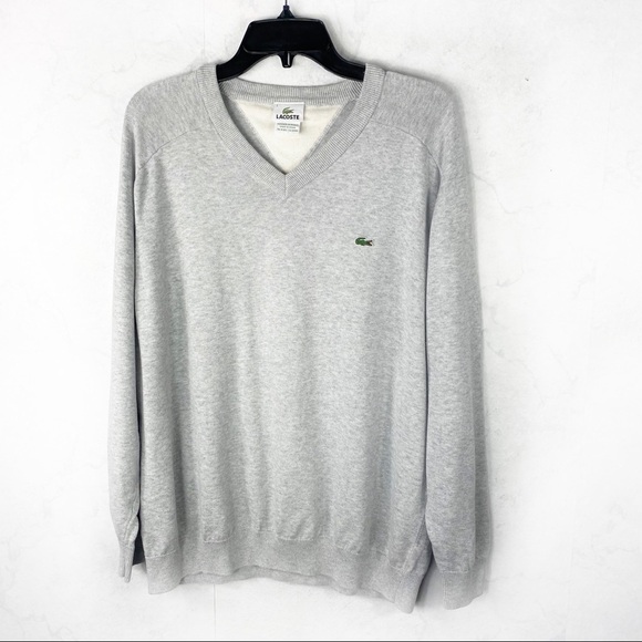 [Lacoste] Classic Gray Sweater - Picture 3 of 5